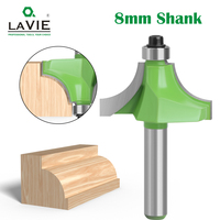 LAVIE 1pc 8mm Shank Beading Bit Tungsten Carbide Double Edging Router Bits Milling Cutter for Wood Woodworking Tools C0805216GN