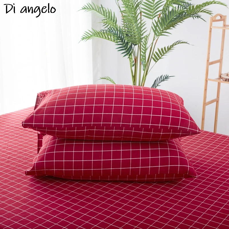 Household Comfortable Sleep pillowcase Cotton Black Lattice Rectangular Pillowcase Bedroom Sleeping Soft Pillow case #sw