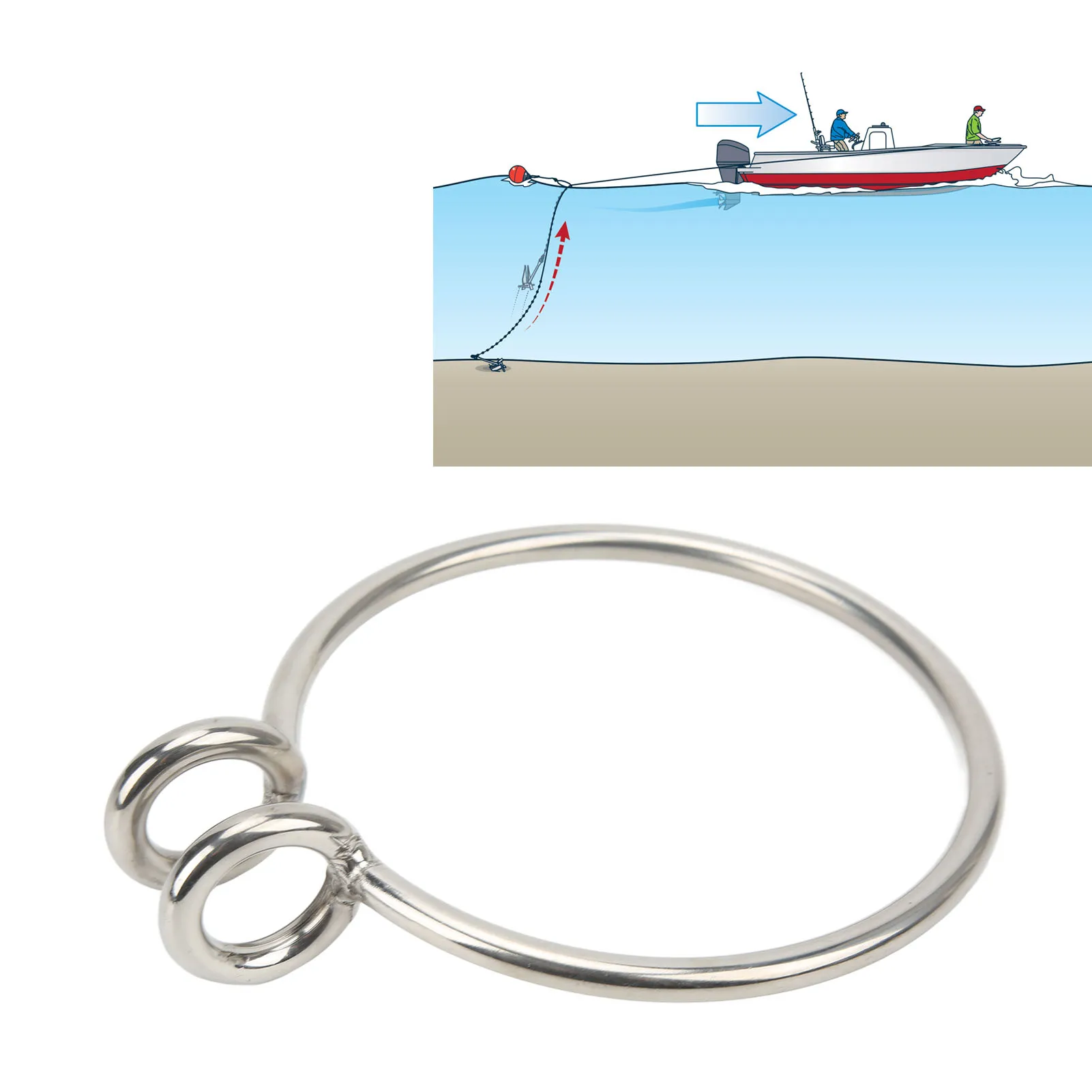 8mm Marine  Retrieval   Retrieving System Stainless Steel Polished for Boat Yacht Fishing  Retriever