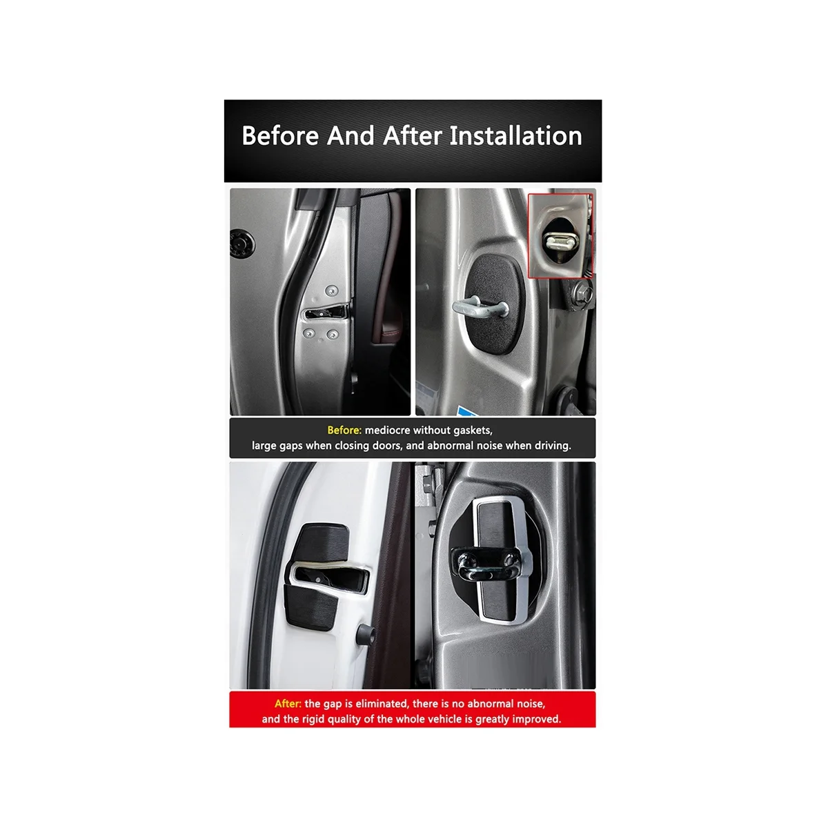 مشبك قفل باب السيارة TRD ، مثبت محسن ، مزالج حامي ، سدادة لكزس ، تويوتا ، القضاء على مساحة الضوضاء