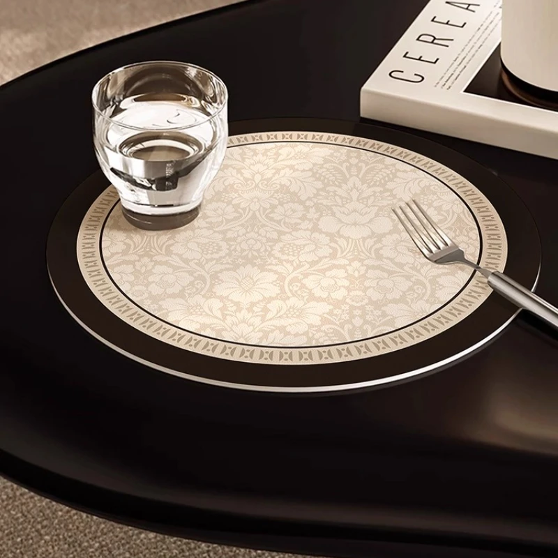 

Heat Resistant Coasters Set，French Luxury Kitchen Pads，Waterproof Oilproof Placemats，High Temperature Protection Table Decor