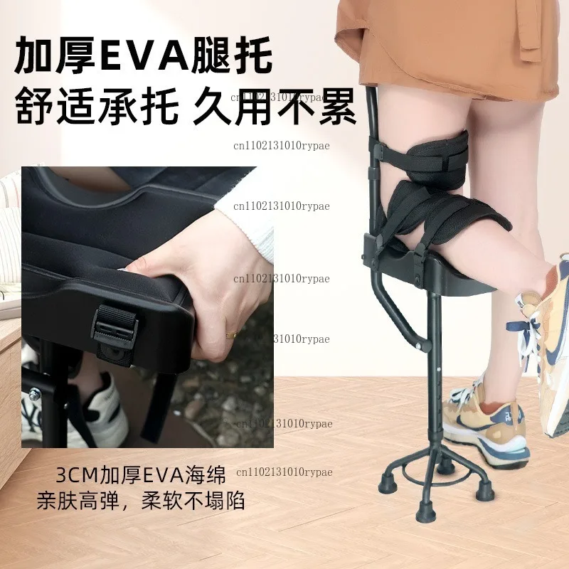 Single-leg retractable walking aid for calves and ankles to assist with walking