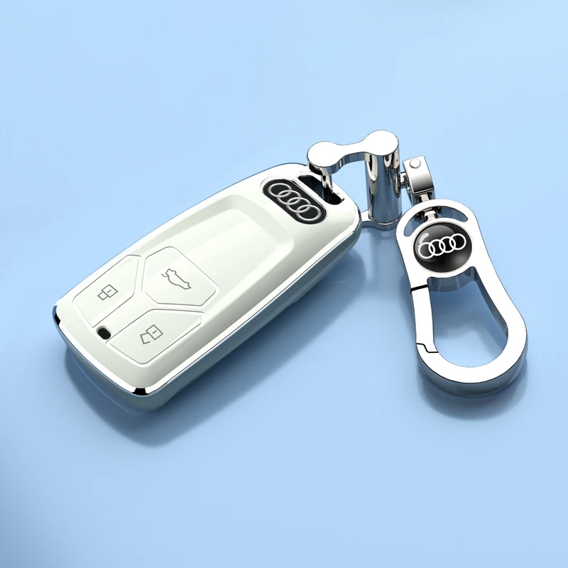 بولي يوريثان مناسب لعلبة مفاتيح أودي A4L الجديدة موديل 2025 Q5L مخصصة A5 حقيبة تزيين السيارة الداخلية للرجال بإبزيم للنساء