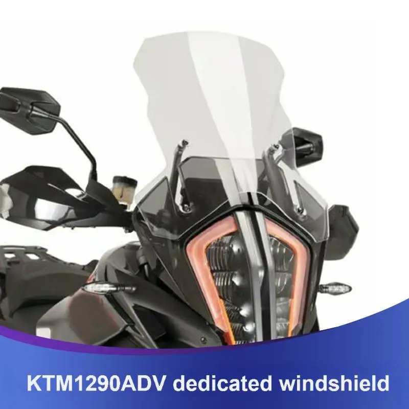 

For KTM 1290ADV 1290 ADV 1290-ADV Adventure Heightened and modified motorcycle windshield windscreen transparent front glass