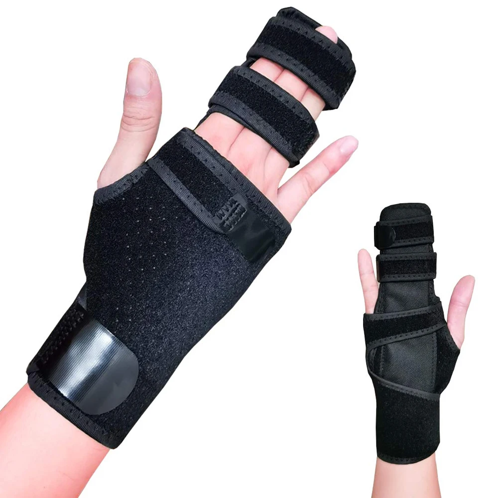 1pc Trigger Finger Splint Support Two/Three Fingers, Broken Finger Brace Wist Immobilizer Help Broken Finger, Sprains