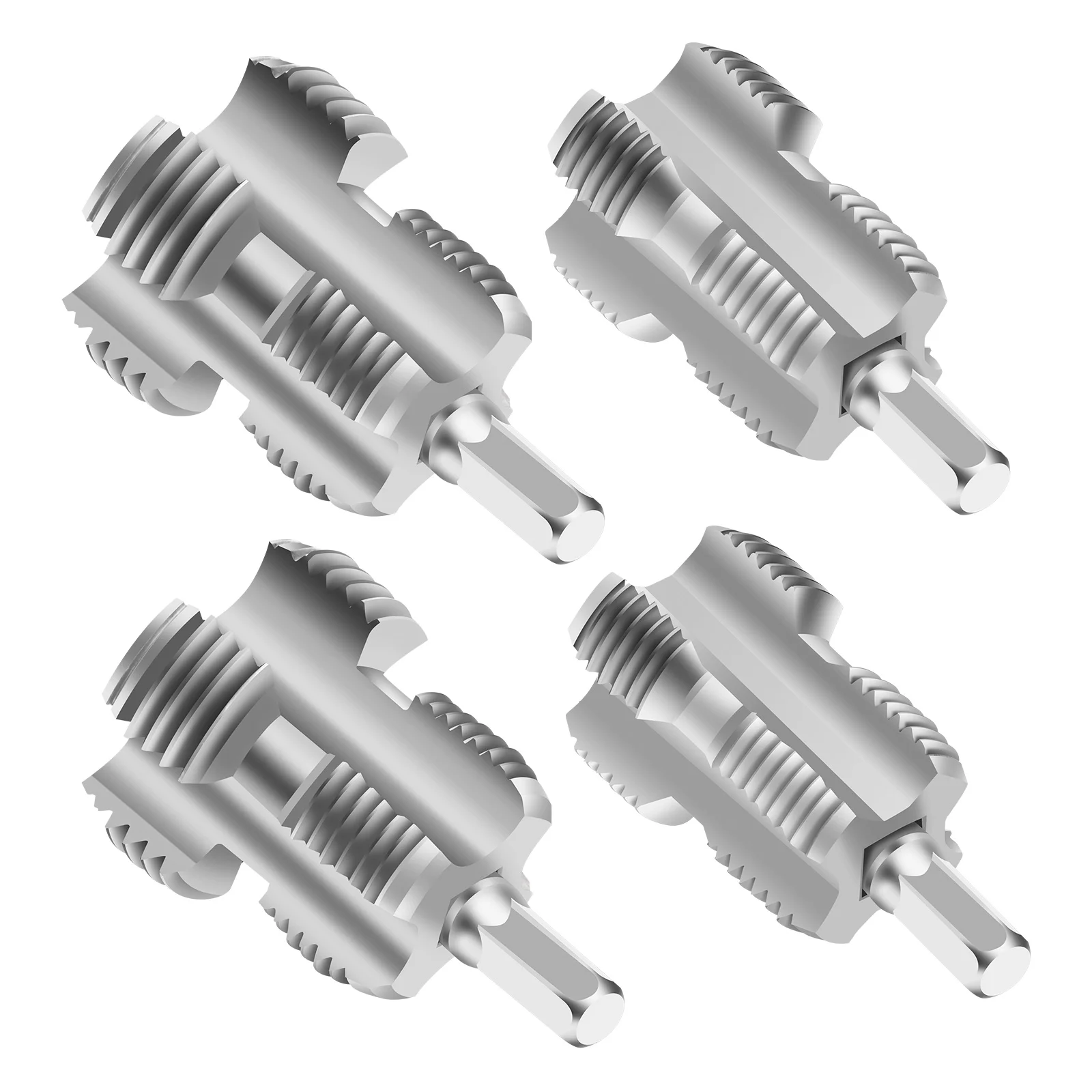 2/4Pcs Pipe Internal Thread Opener 1/2 Inch 3/4 Inch 1 Inch Carbon Steel PVC Thread Maker Tool Universal for Water Pipe Plastic