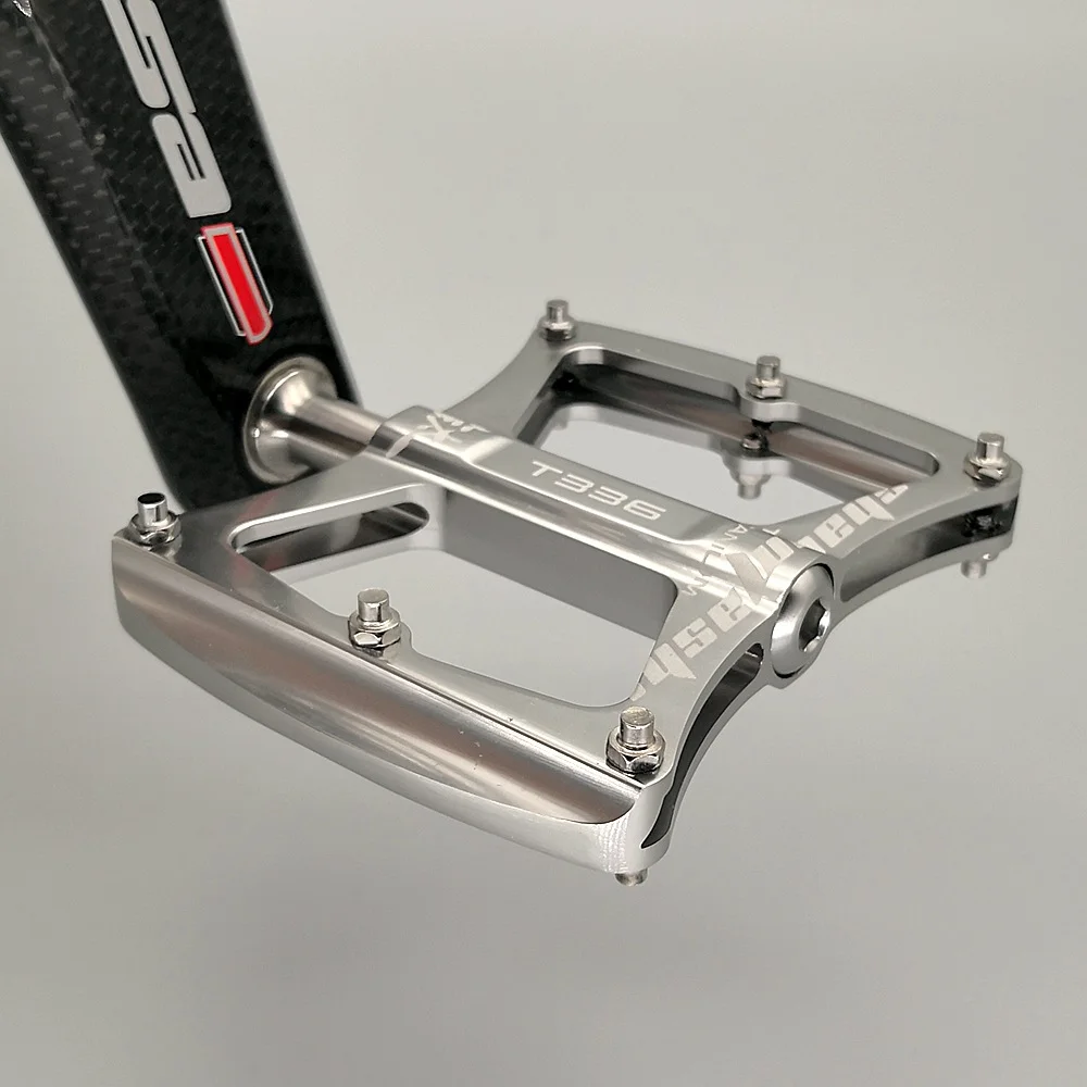 Ultralight Titanium 3 Bearings Bicycle Pedals Mountain Bike Pedal Anti-slip Footboard Titanium Alloy MTB Road Bike Pedals Parts
