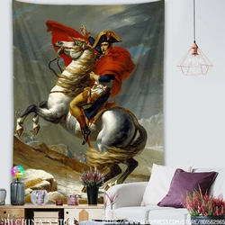 HD Napoleon oil painting Tapestry Bohemian  Aesthetic Wall Hanging French famous painting Tapestries for Bedroom Boho Home Decor