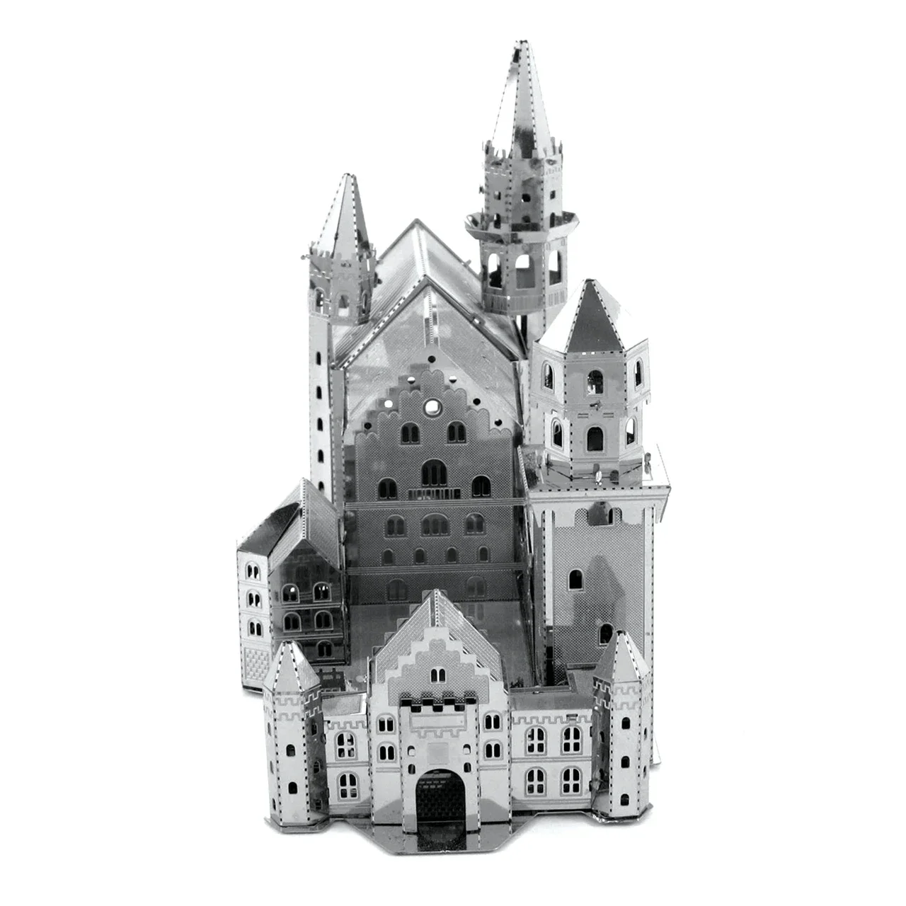 Castelo de pedra de cisne 3D kits de modelo de quebra-cabeça de metal DIY quebra-cabeças cortados a laser brinquedo para crianças