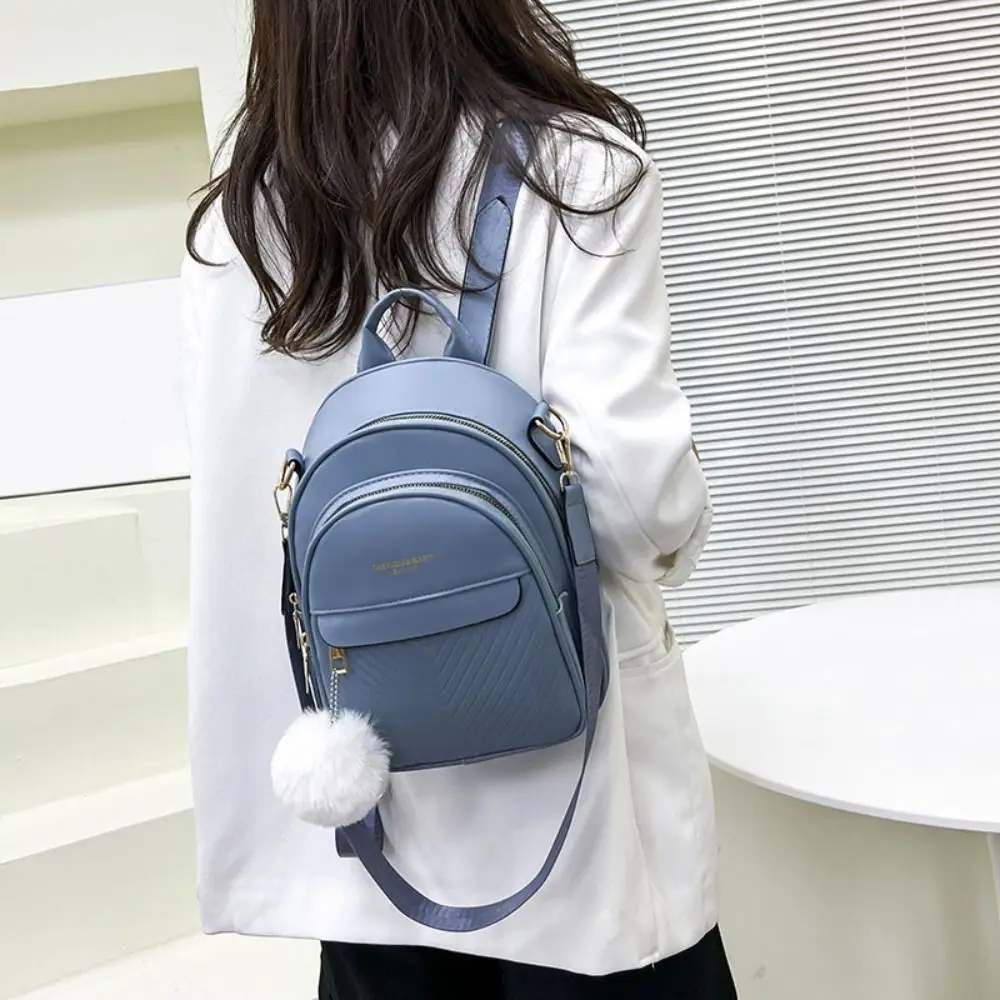 حقيبة ظهر مربعة صغيرة من جلد البولي يوريثان بسعة كبيرة حقائب مدرسية كاجوال من البولي يوريثان خفيفة فاخرة وبسيطة حقائب صغيرة للنساء