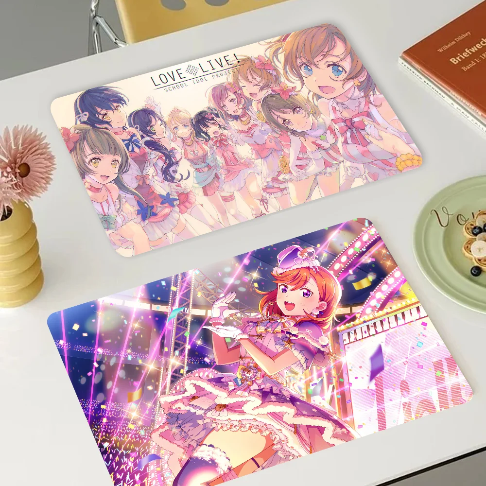 Love Live Superstar Absorbent Drain Mat Countertop Dry Mats Printed Coffee Machine Draining Pad Kitchen Table Tableware Placemat