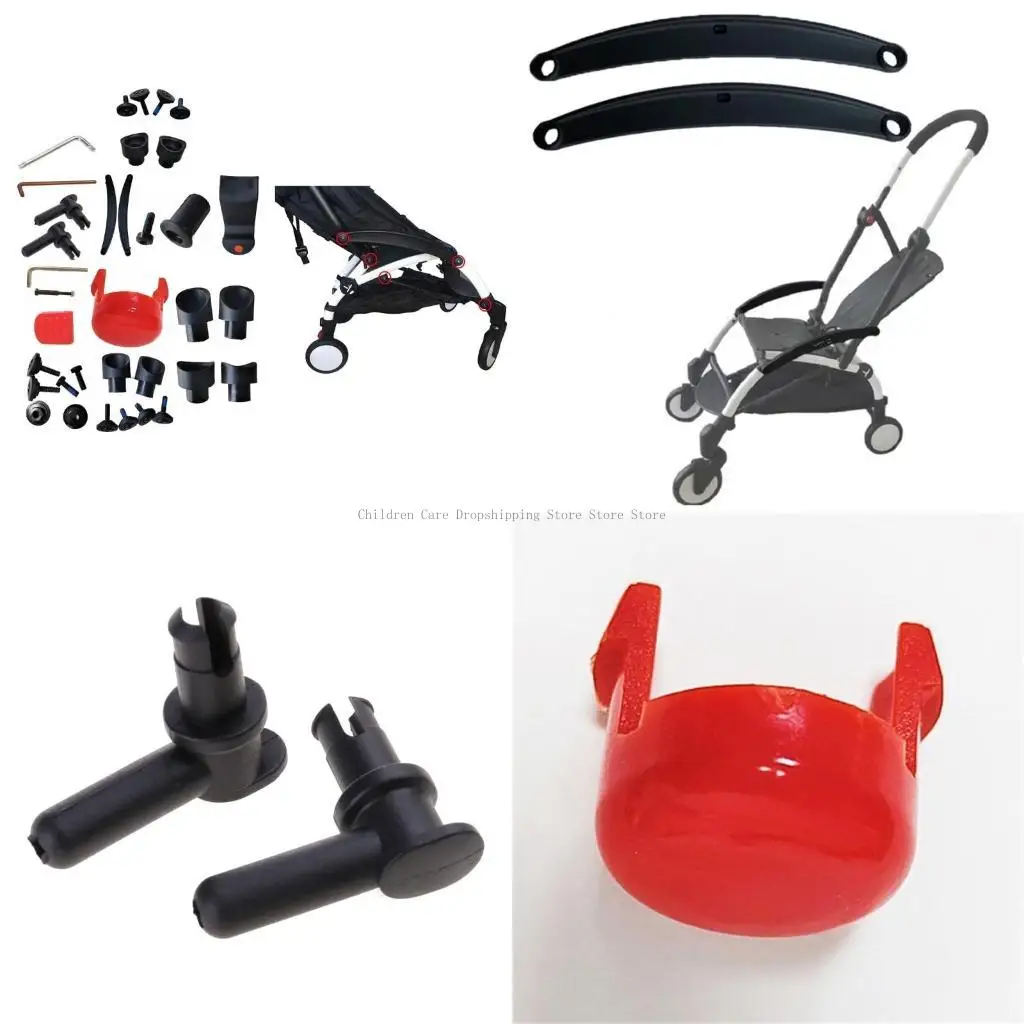  Pushchair Screw Stem Replacement Cylindrical Gasket Plastic Pads Side Handrails for Yoyo Yoya Strollers Repair Part
