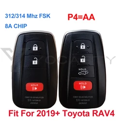 YOCASTY dla 2018 2019 2020 2021 Toyota RAV4 inteligentny klucz 312/314 MHZ 8A układu P4 = AA dla USA brazylia rynku 8990H-0R030 HYQ14FBC