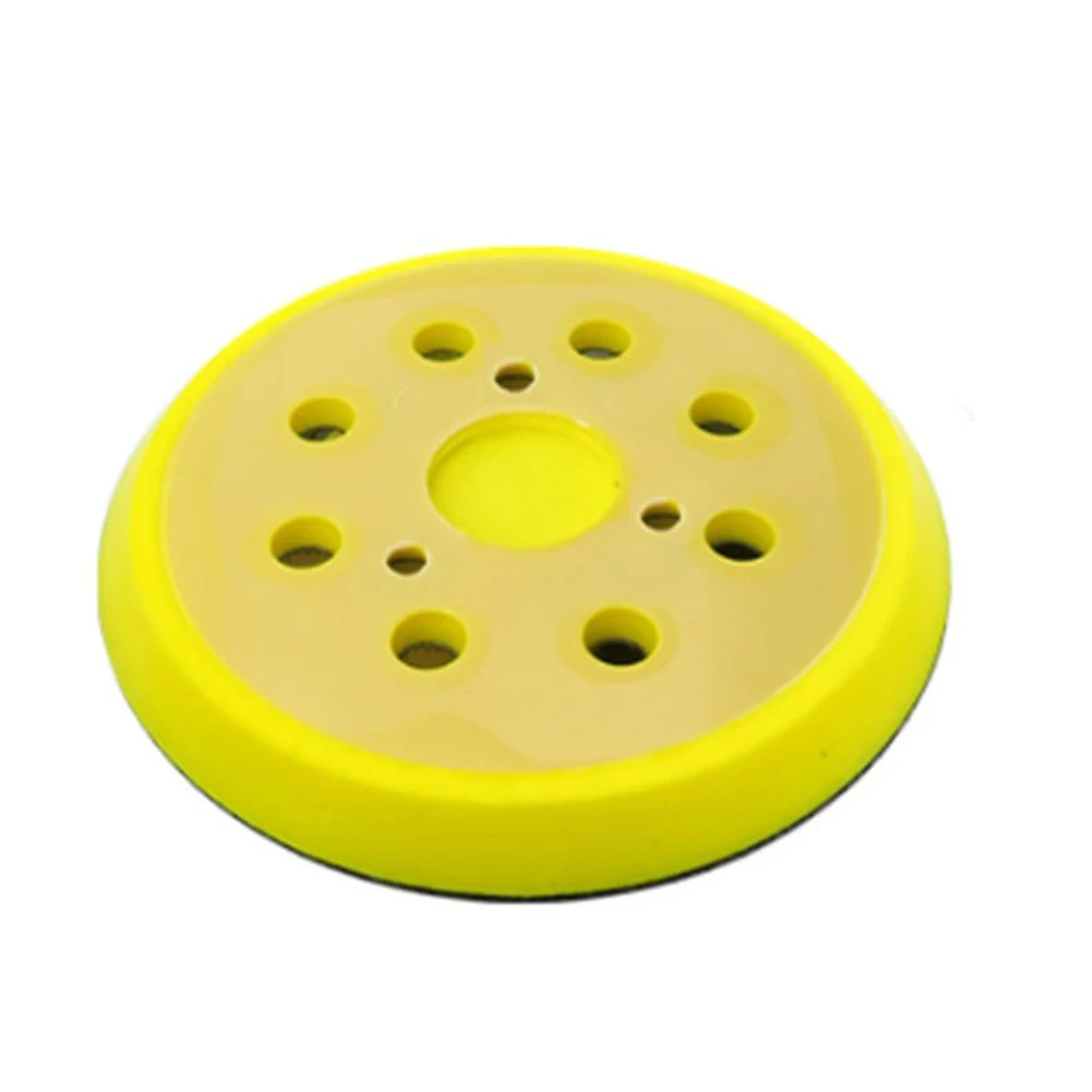 

Rubber Backing Pad Rubber Yellow And Black 5 Inch 125mm 8 Holes 3 Nails Fits Power Sander For Electric Grinder