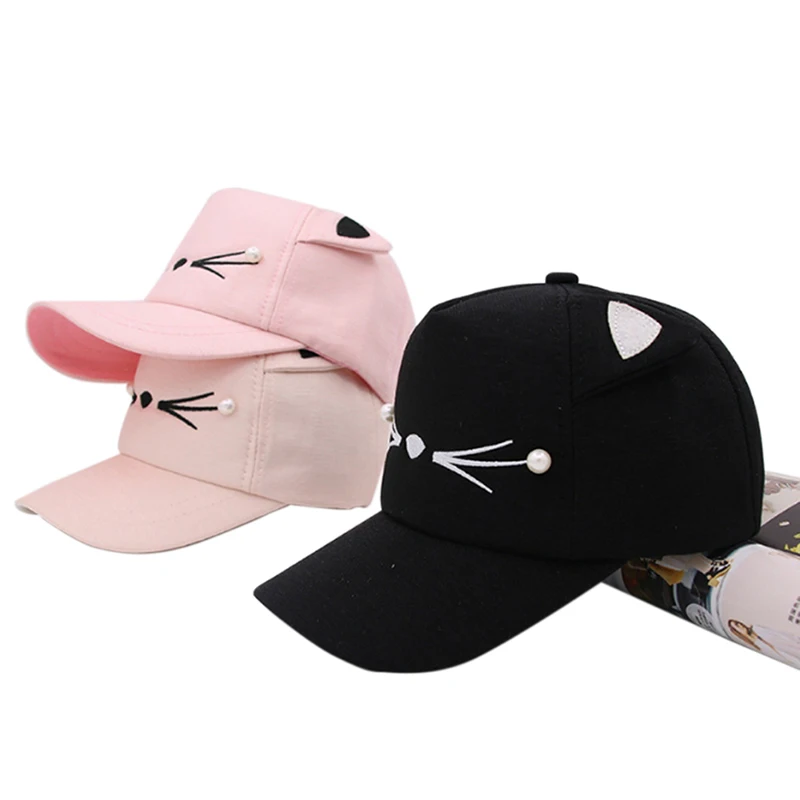 Adjusted Baseball Hip-Hop Golf Cat Ear Cap Outdoor Cotton Sun Hat