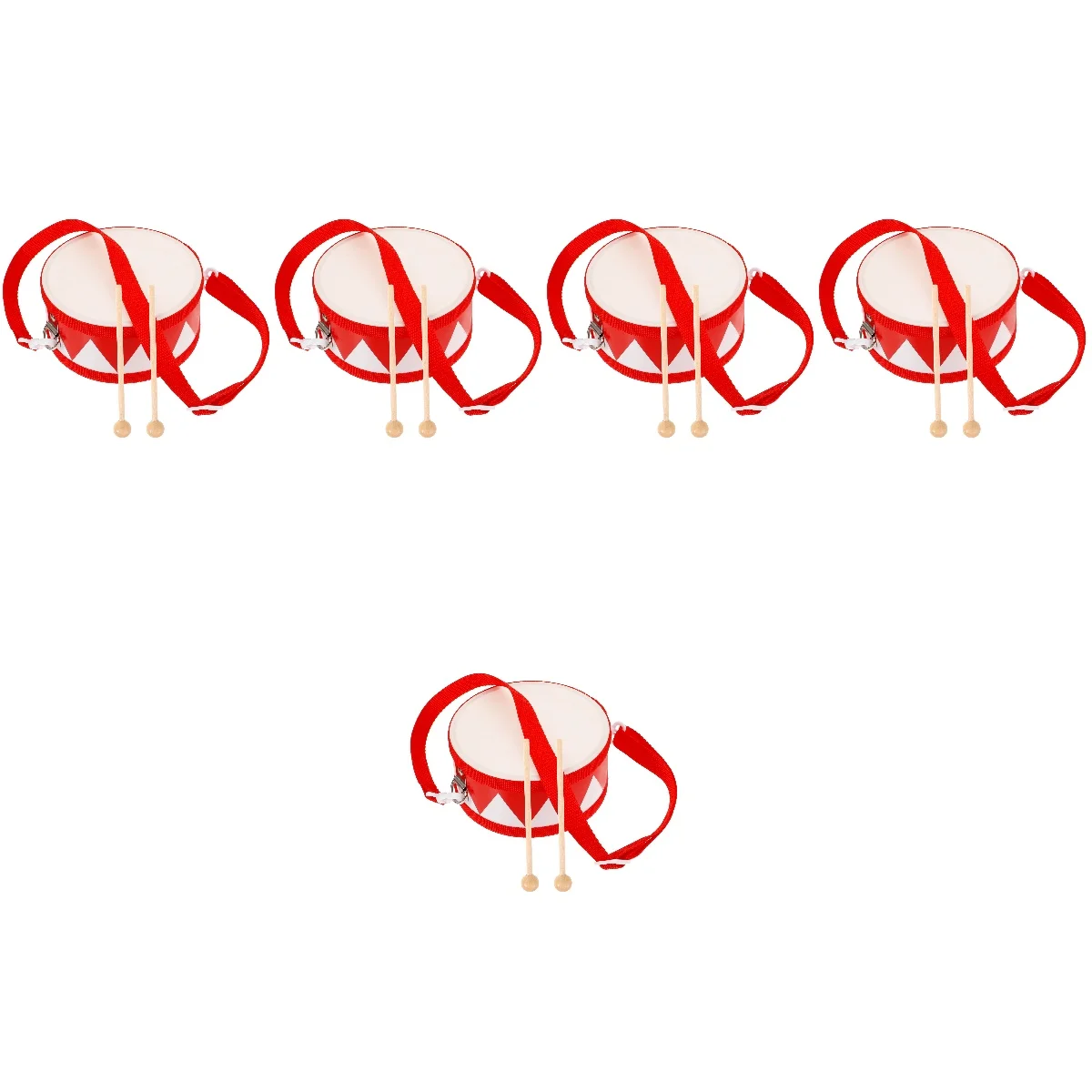 

5pcs 5 Sets Percussion Instrument Drum Snare Drum Portable Snare Drum Cute Snare Drum with Drumsticks
