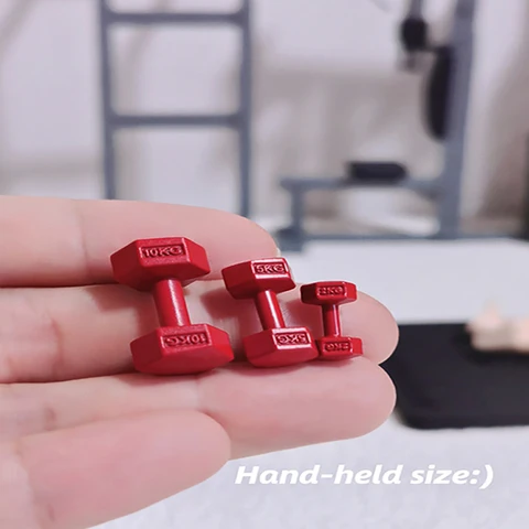 Миниатюрные металлические гантели Snoedoll 1/12 3шт.