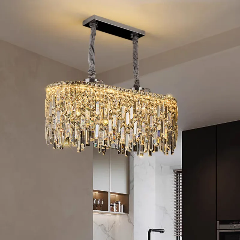 Light luxury chandelier Luxury living room dining room light modern simple atmospheric crystal light master bedroom light