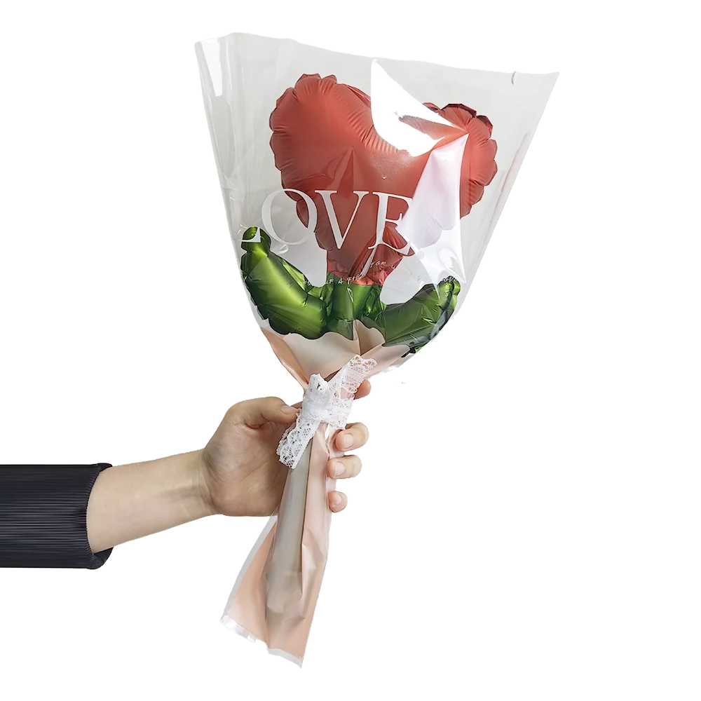 Mini Rose Balloon Heart Shaped Flower Balloon Wedding Anniversary Love Confession Valentine\'s Day Decoration Supplies Girls Gift