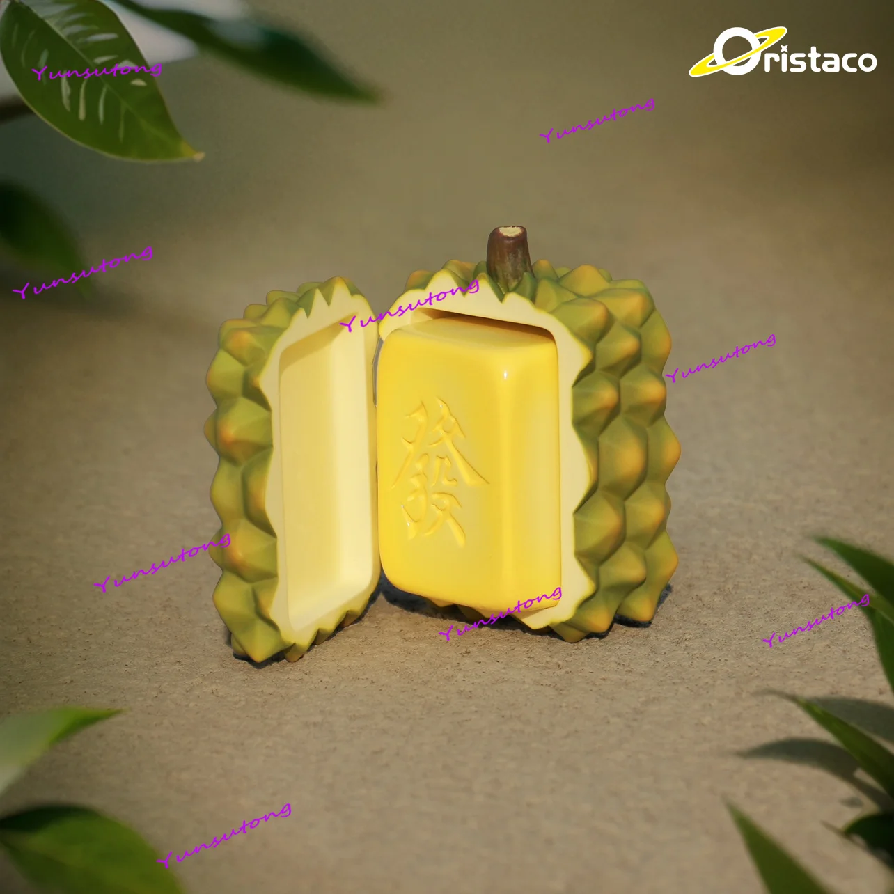 

Sule, Fa Cai Fruit, Durian, Cute Q Version Mahjong, Resin Lucky Art Tide Play Figure Ornament Gift