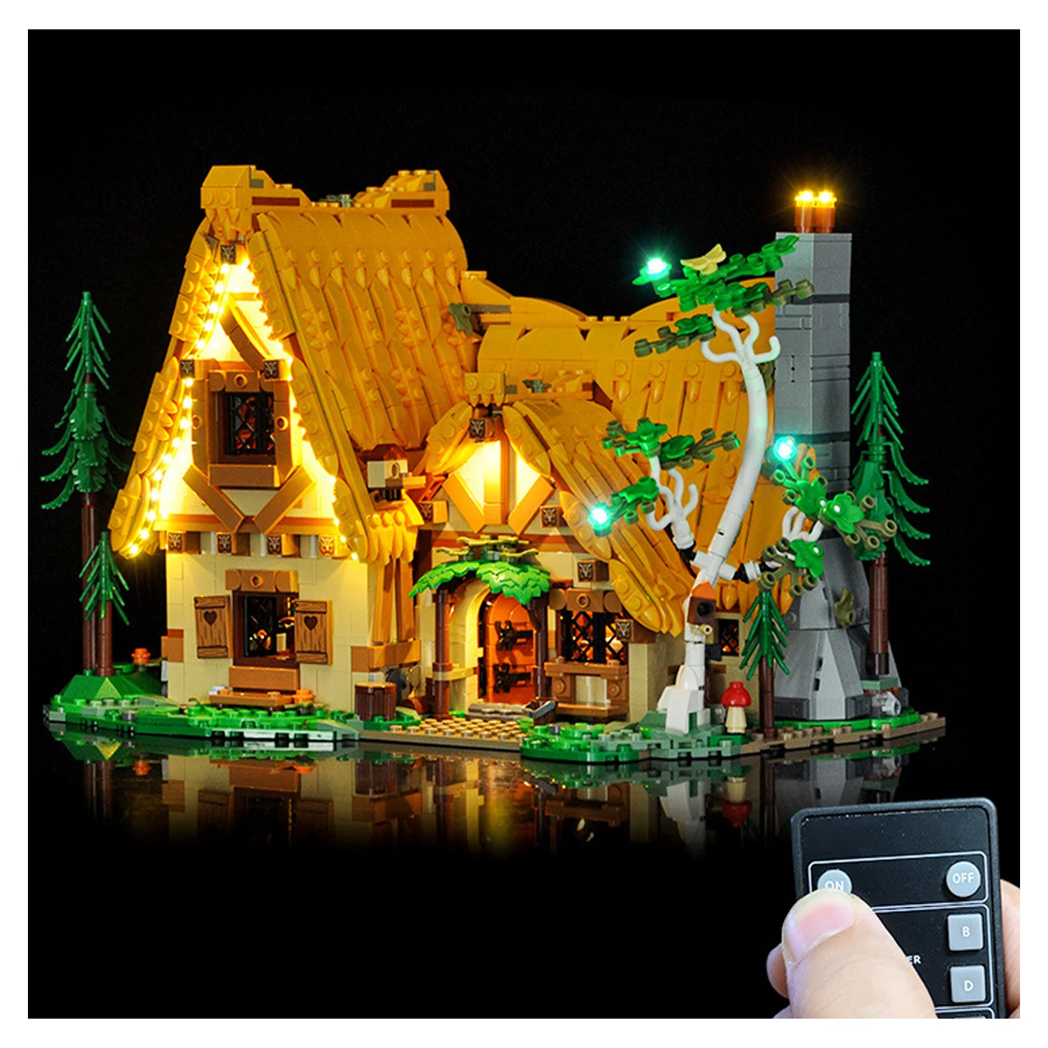 LYBMTWF LED Light Kit For 43242 Snow White and the Seven Dwarfs' Cottage Block Model (Not Included Building Blocks)