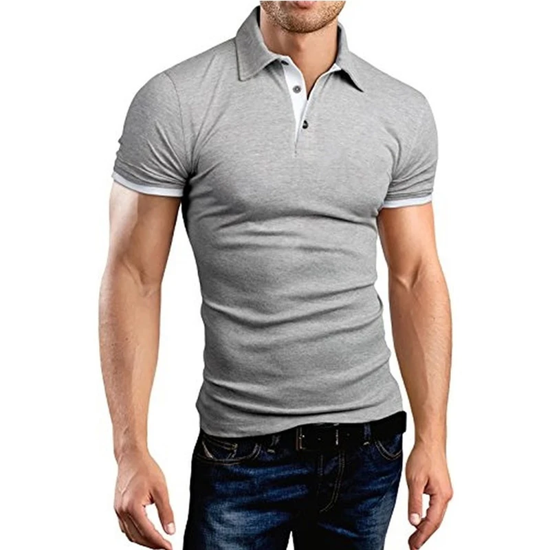 2023 verão quente casual camisa polo dos homens Slim casual negócios de manga curta T-shirt