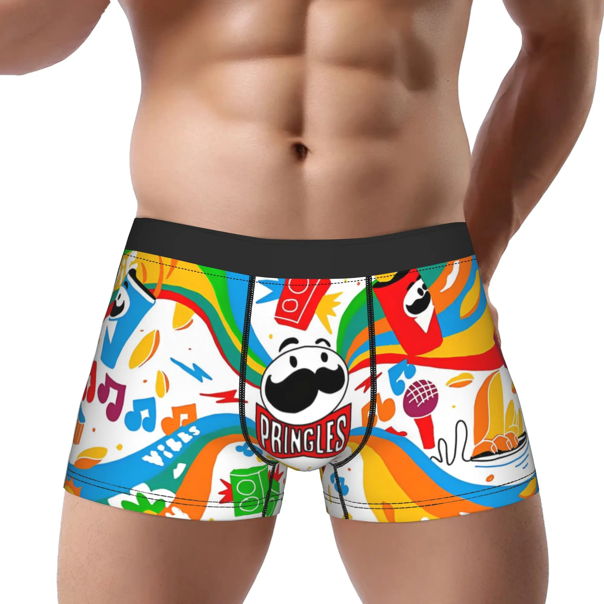 Pringles 5 Calzoncillos transpirables para hombre, ropa interior con estampado, pantalones cortos, calzoncillos tipo bóxer