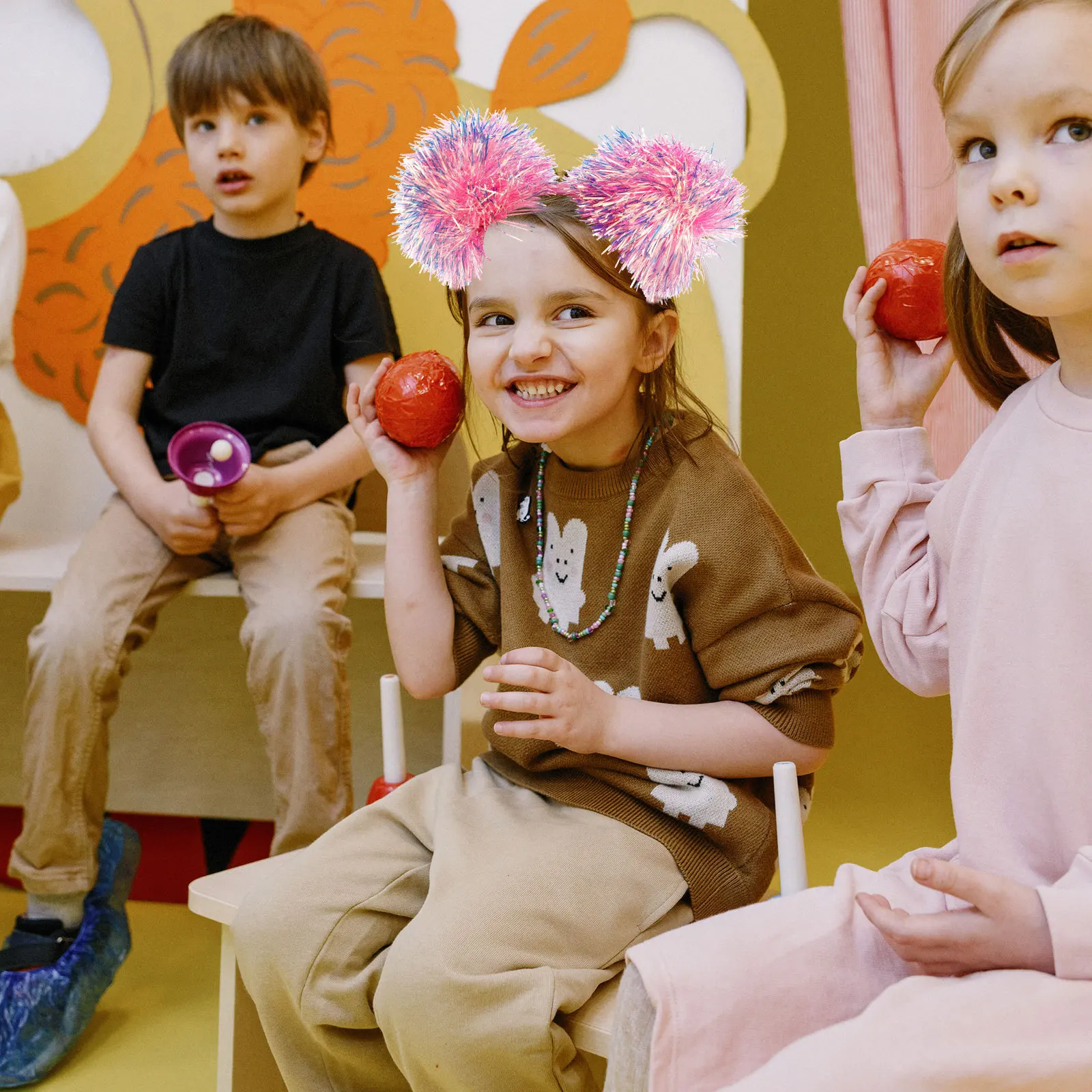 

IWOWHERO Funny Kids Headbands Bopper for Boys Girls Carnival Party Headdress Accessory