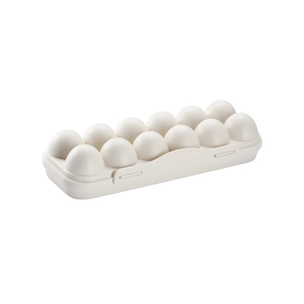 

2Pcs Plastic Egg Storage Tray for Refrigerator 12 Grids Stackable Durable Egg Holder Keeps Eggs Fresh Organized