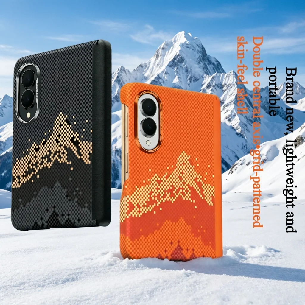 Premium Skin-Feel Carbon Aramid Fiber Texture Case for Samsung Galaxy Z Fold8 Ultra for MagSafe Shockproof Lens Protective Cover