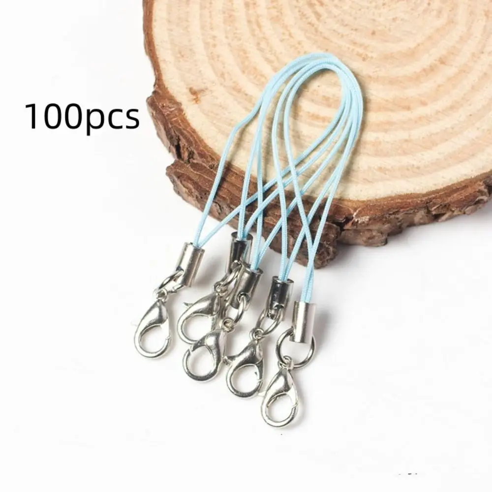 100pcs Polyester With Jump Ring Cord Making Keychain DIY Craft Pendant Handmade Materials Lanyard Rope