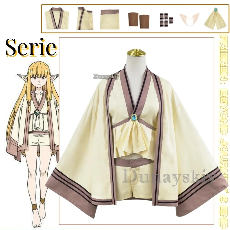 

Frieren: Beyond Journey's End Anime Serie Cosplay Costume Clothes Uniform Cosplay Elf Great Sorcerer Halloween Party Woman