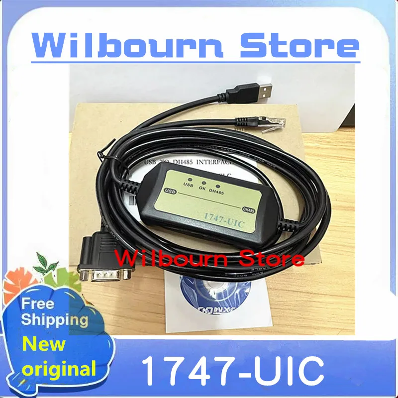 

1PCS/LOT Free Shipping 1747-UIC USB Programming cable 1747 UIC for Allen Bradley USB to DH485 - USB to 1747-PIC