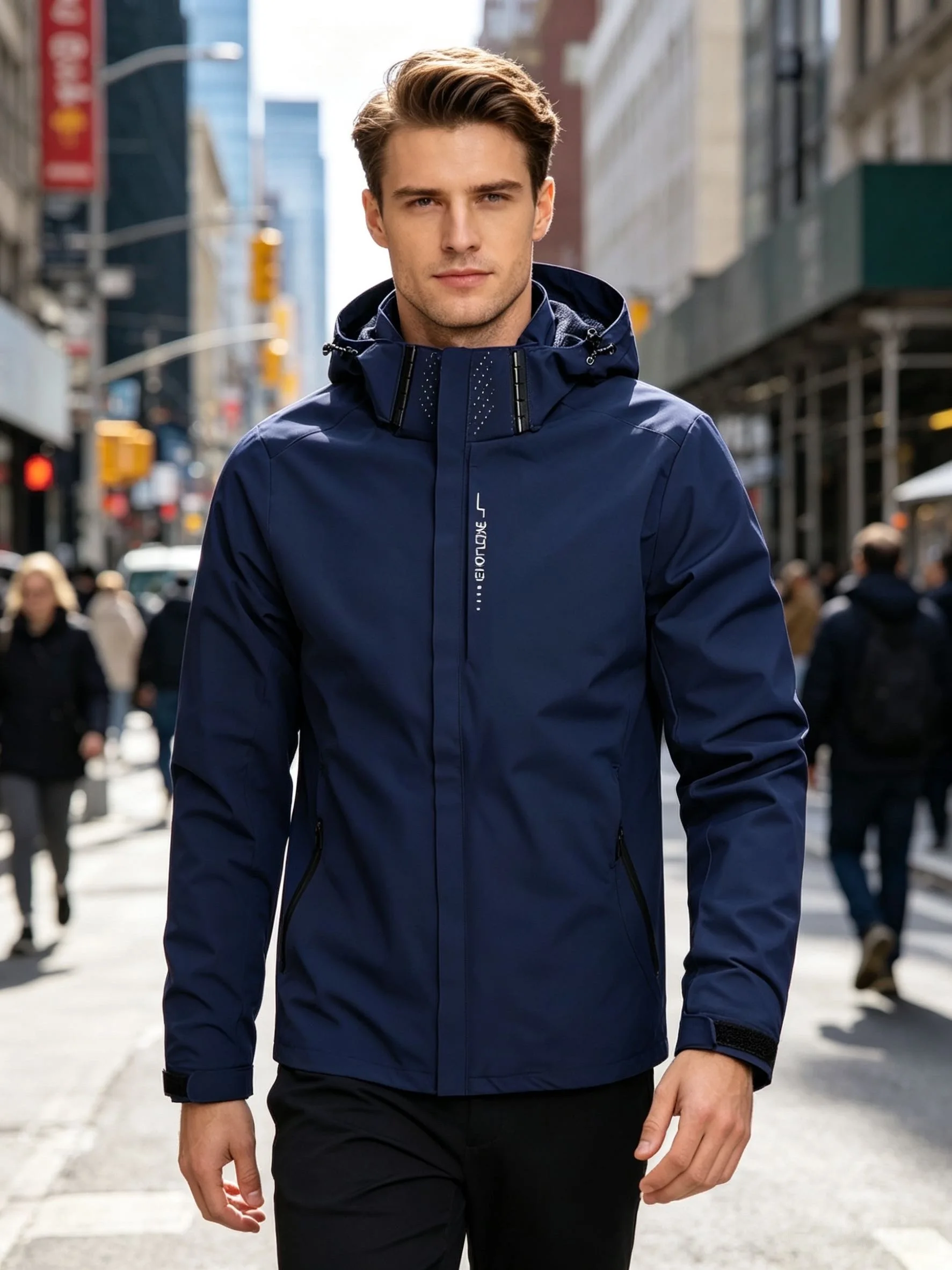 Men's Clothing Jackets Outdoor Male Sports Lightweight Jacket, Camping Gear Hooded Shell Outdoor Coat Hiking Fishing Hoody.