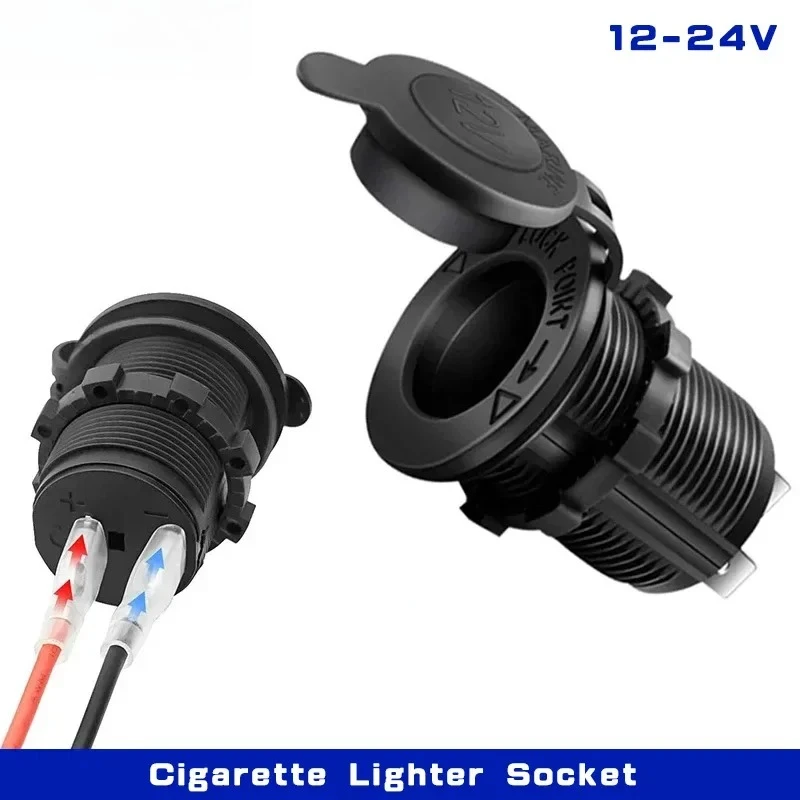 motorcycle cigarette lighter socket Cigarette Lighter Socket Car Motorcycle ATV RV Lighter Socket Power Outlet  Socket Receptacle 12V Waterproof Plug