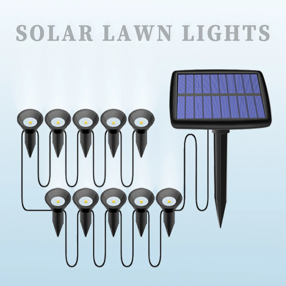 Outdoor Solar Powered Inground Light LED Waterproof Garden Villa Decorative Lamp Landscape Solar Lawn String Ground Light