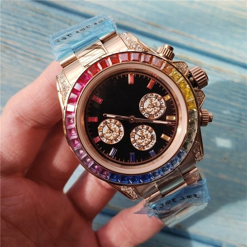 2025 AAA الصف ساعة رجالي عالية الجودة كامل الفولاذ المقاوم للصدأ حركة ميكانيكية أوتوماتيكية متعددة الوظائف ساعة اليد الفاخرة