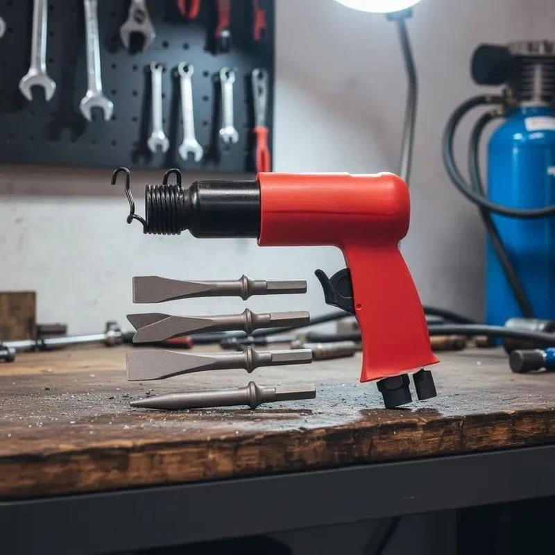 Pneumatic Chisel Rivet Gun  Steel 0.7-1.2MPa 1/4 Inch Air Hammer Tool for Metal Working Industrial Use