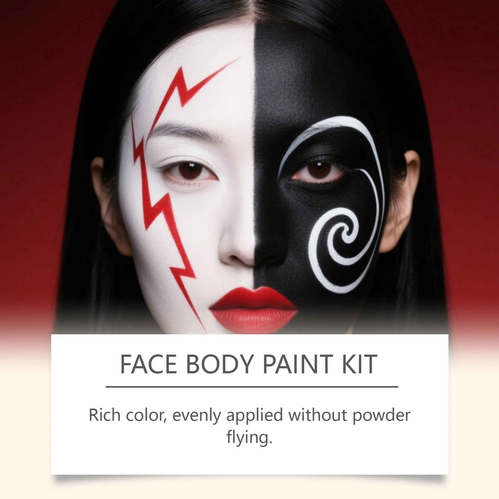 3 Colors Halloween Face Body Paint With Brush Kit Face Body Paint Palette Set Hydrating Grease Paint for SFX Skull Vampire Clown