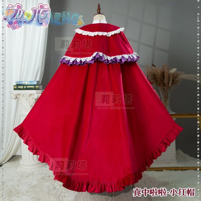 Manaka Laala Cosplay 10. Jahrestag Weihnachten rotes Lolita Kleid Anime PriPara Kostüm Party Geschenk Mädchen Accessoires süßes neues Set