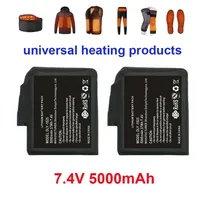 100%New Heated Gloves Battery 7.4V 5000mah Lithium Polymer Battery for Heating Vest, Socks, Winter antifreeze Saver Heat Battery