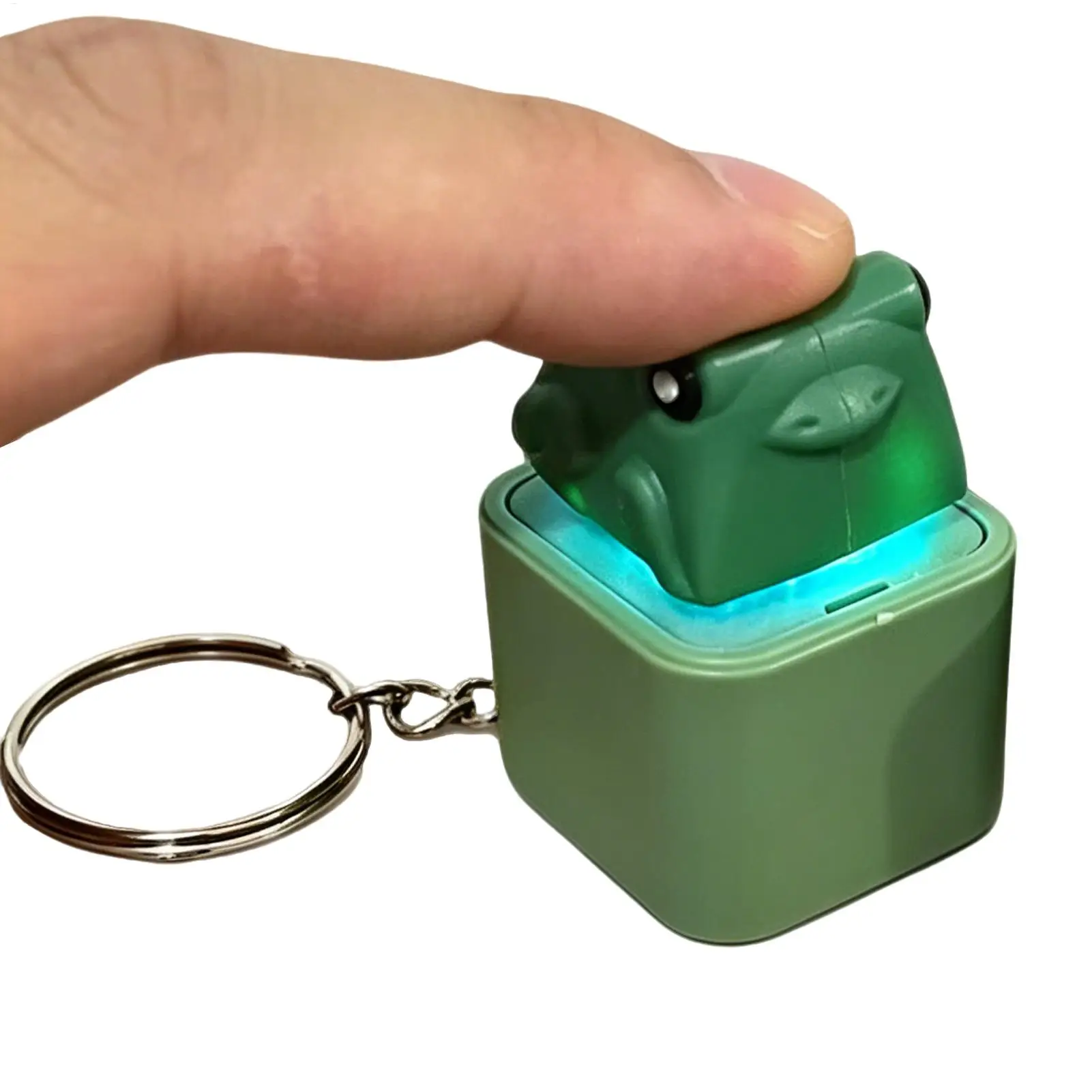 Frog Fidget Keychain Stress Relief Button Toy Sensory Clicking Game for Women Men Adult Indoor Outdoor Travel Shopping Leisure