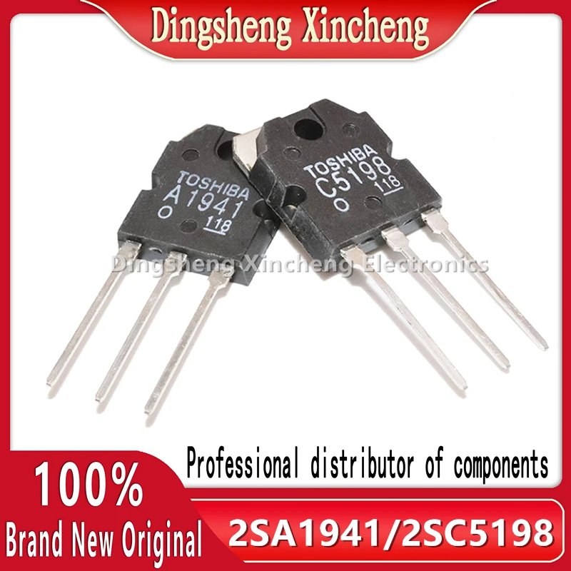 10 pz 5 paia 2 sc5198 2 sa1941 TO3P (5 pz A1941 + 5 pz C5198) TO-3P Transistor di potenza