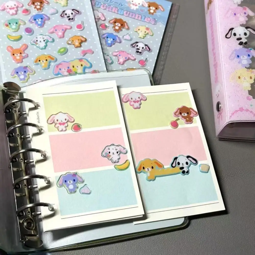 جديد الكرتون الفاكهة Sugarbunnies ملصقات PVC Shirousa Kurousa ملصقات الإغاثة سطح المكتب كتيب دفتر الديكور هدايا العيد