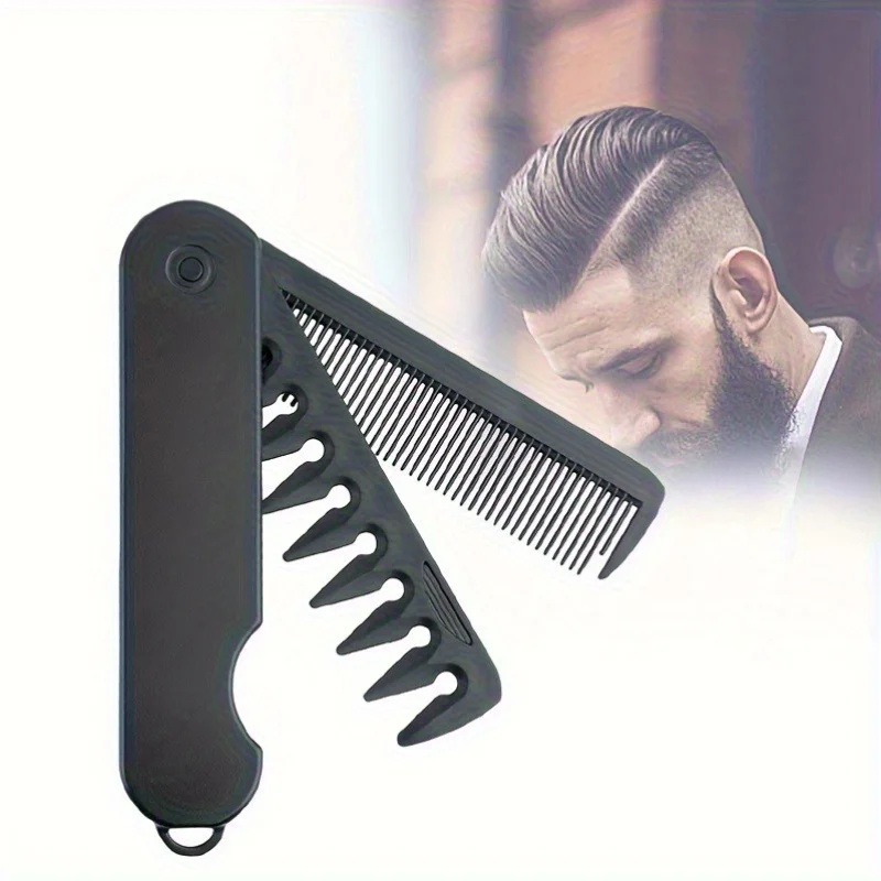 Multifuncional Portable Folding Pocket Combs Wide Tooth Oil Head Comb Beard Combing Barber Hair Clipper Comb Hair Styling Tools