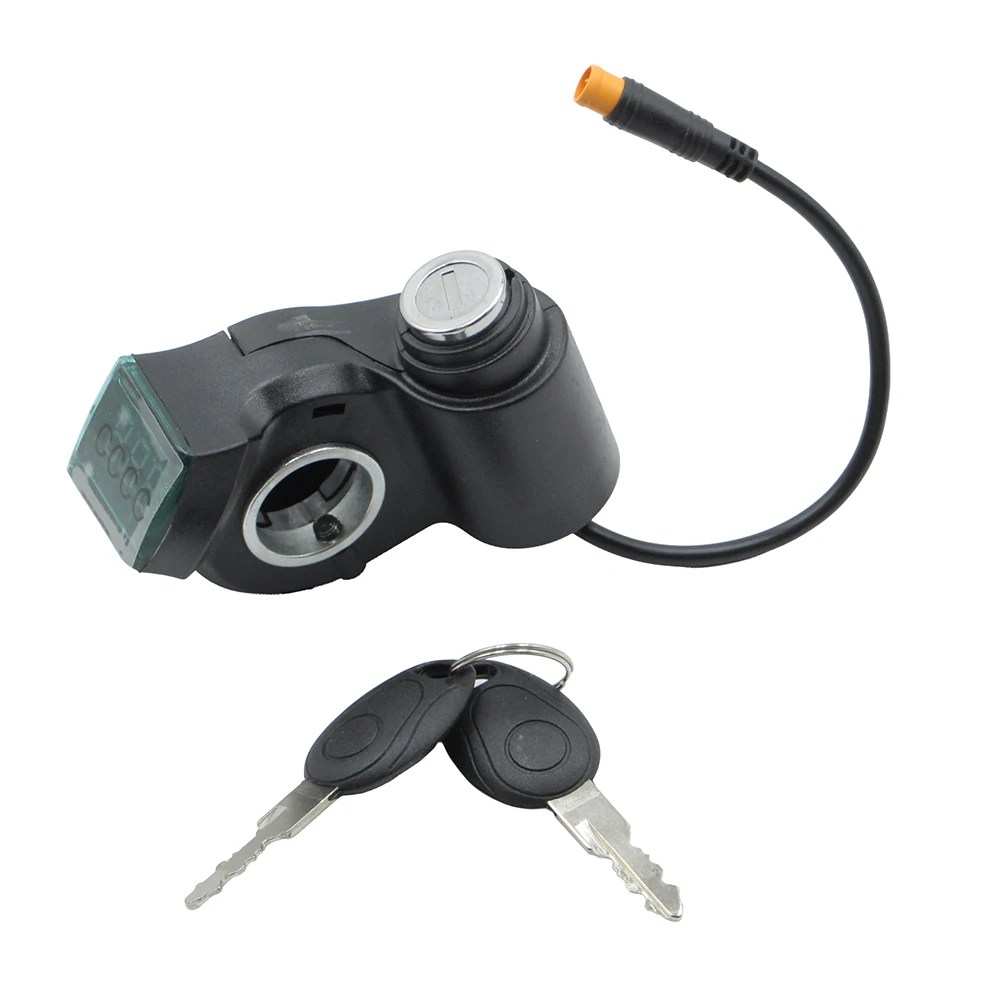Waterproof Electric Scooter Ignition Key Switch Lock, 3 Pin Plug for Electric Scooter Motorcycle Power Switch Lock Accessories - view 2