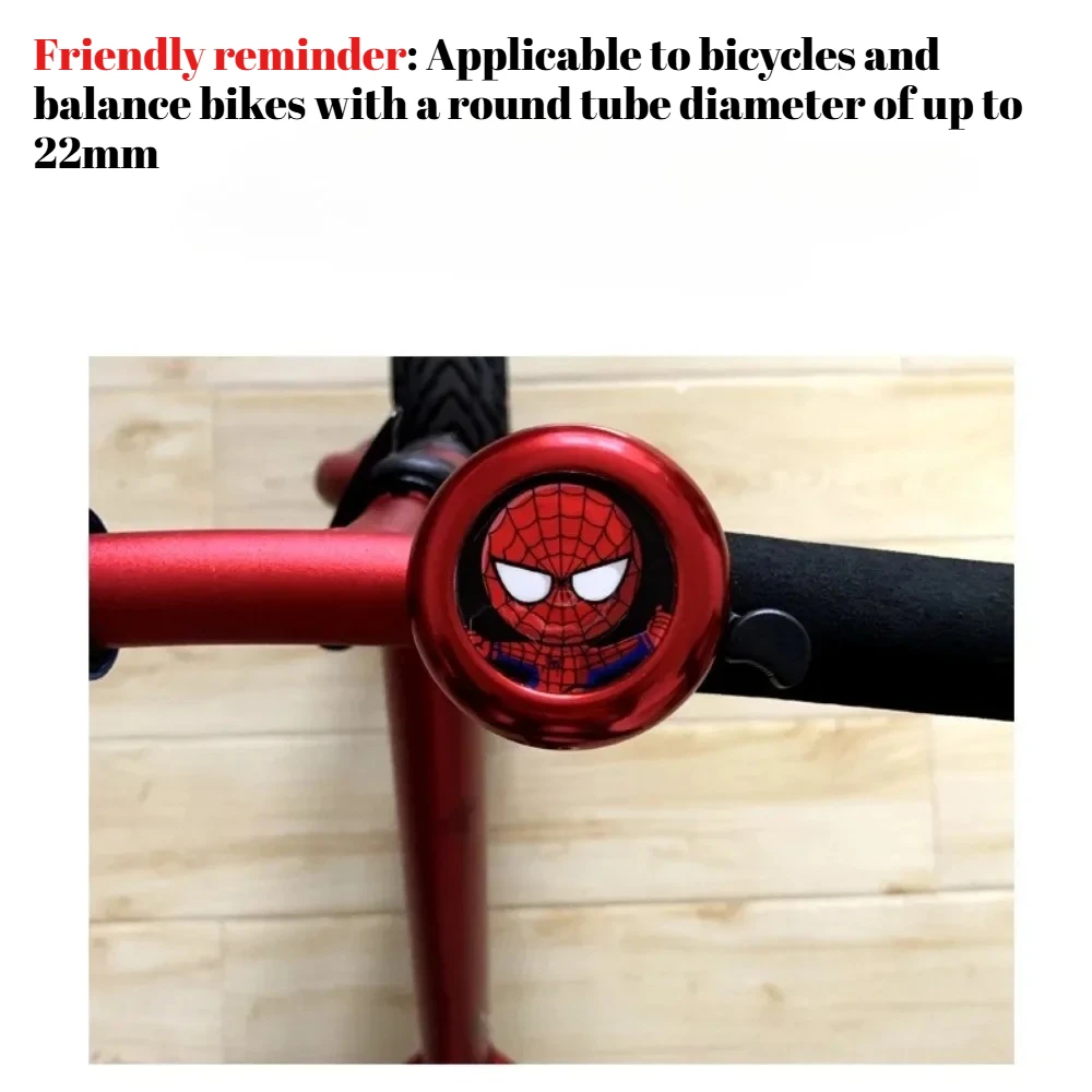 Marvel SpiderMan Bicycle Bell Cute Children MTB Bike Safe Warning Alarm Cycling Handlebar Bell Bicycle Horn Cycling Accessories - view 5