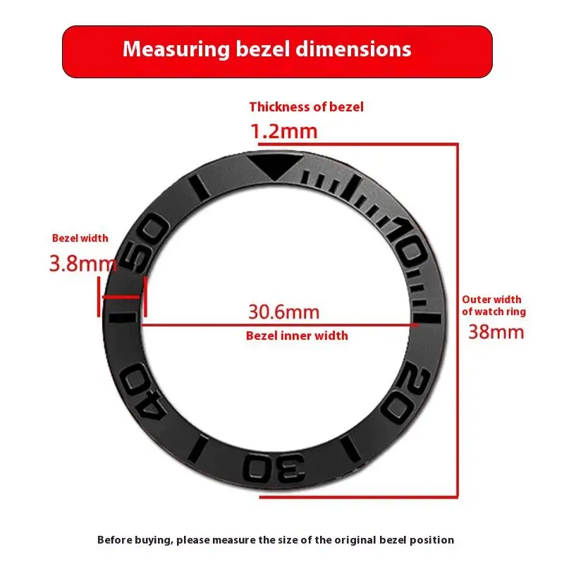 Ceramic Digital Watch Outer Ring For Rolex Yacht Luxury series 116655 m226659 m126655 m126622 Ceramic Graduated  Digital Bezel