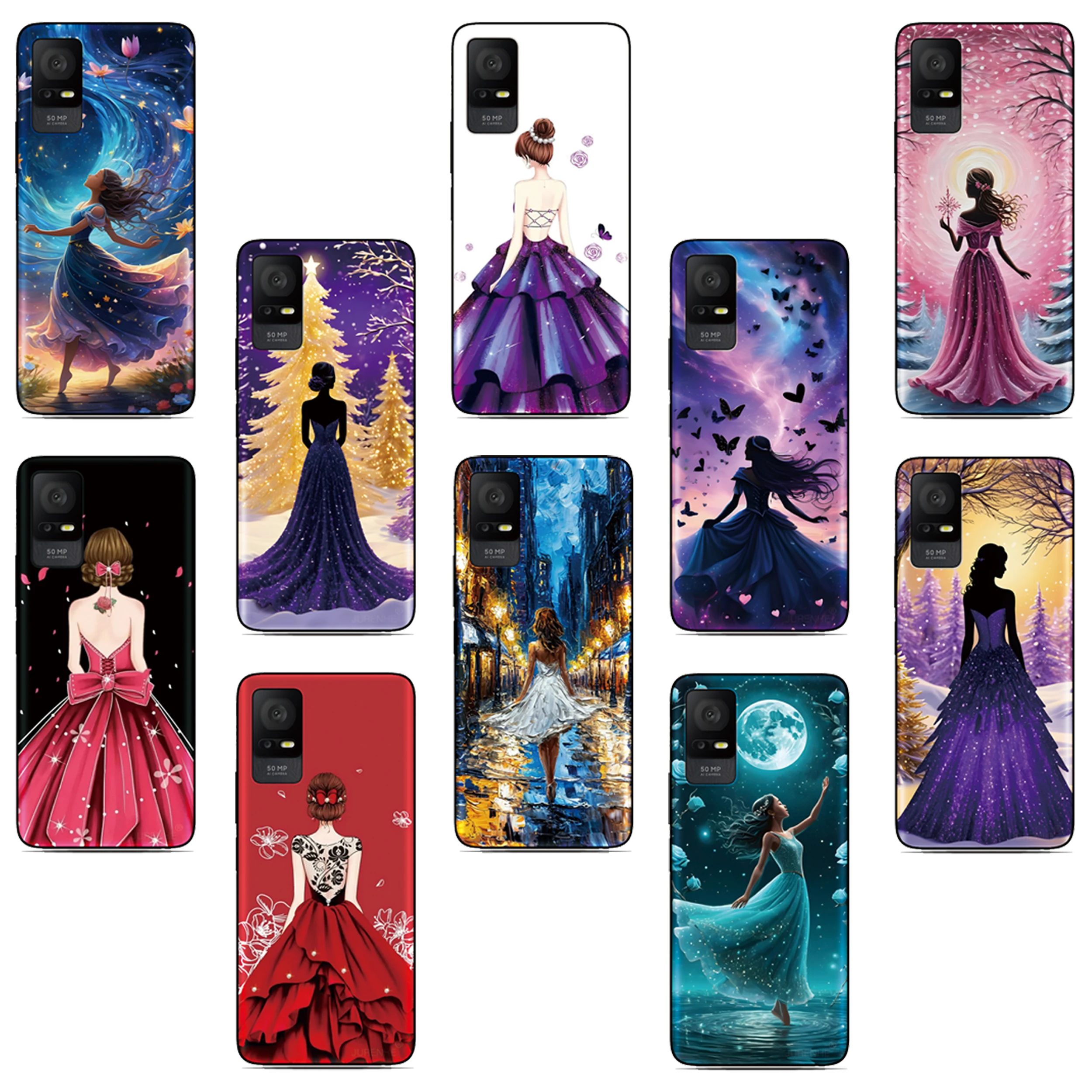 

Angel Princess Phone Case For Xiaomi Poco C40 F4 M4 M5 Mi A2 6X Redmi 10C 12C 4G 10A K60 Note 12 Pro Plus 5G 11 10A Back Cover