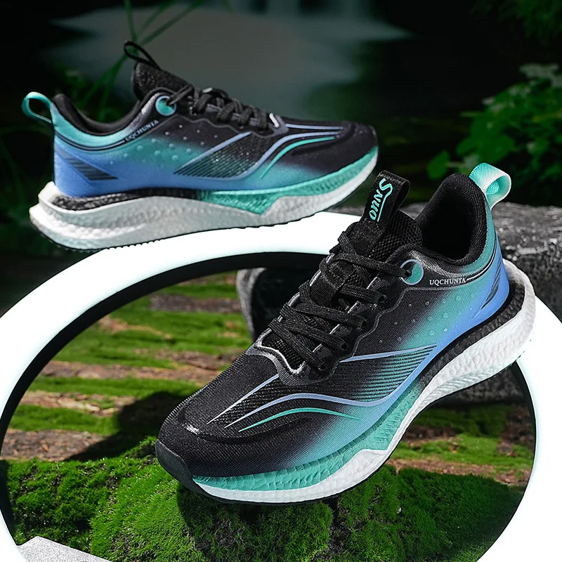 New Road Running Shoes Men Light Shock-absorbing Sneakers Men & Woman Marathon Mesh  Sport Shoes Tennis Shoes Size 36-45